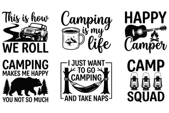 Camping Quotes SVG Bundle – Funny Outdoor Designs for Real Embroidery Projects