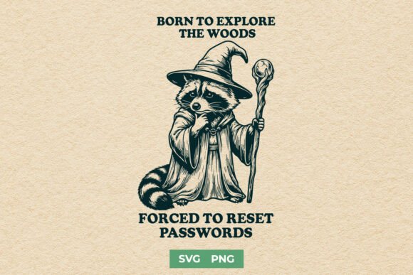 Funny Raccoon Wizard SVG PNG Design Review