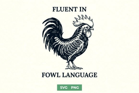 Funny Rooster Skeleton SVG PNG Design Review