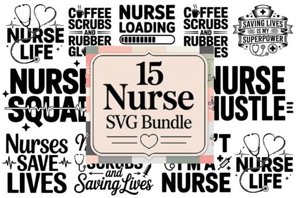 Nurse SVG Bundle: Funny Quotes for Real Embroidery Projects